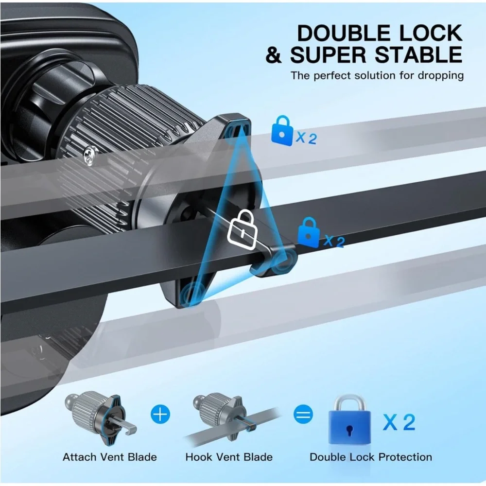Wireless Car Charger Mount, Charger for Air Vent